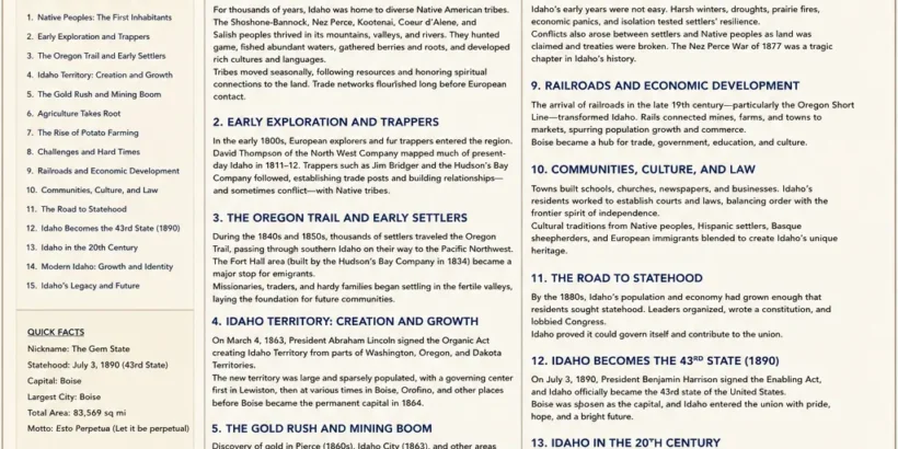 Complete History of Idaho